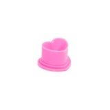 Saferly Heart Ink Caps - Size #16 Large - Bag of 500 - Pink